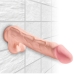  Pene Realistico 3d Con Testiculos 24.8 Cm Natural