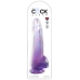  Clear Dildo Con Testiculos 19 Cm Morado