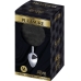  Anal Placer Plug Liso Metal Pompon Negro Talla M