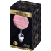  Anal Placer Plug Liso Metal Pompon Rosa Talla S