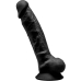  Modelo 1 Pene Realistico Silicona Premium Silexpan Negro 17.5 Cm