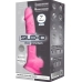  Modelo 1 Pene Realistico Silicona Premium Silexpan Rosa Fluorescente 17.5 