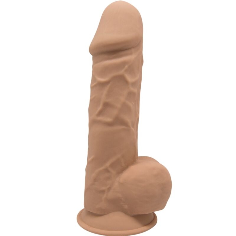  Modelo 1 Pene Realistico Silicona Premium Silexpan Caramelo 21.5 Cm