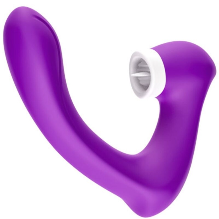 Armony Secretkiss Estimulador Con Lengua Clítoris & Vibrador Curvo Violeta