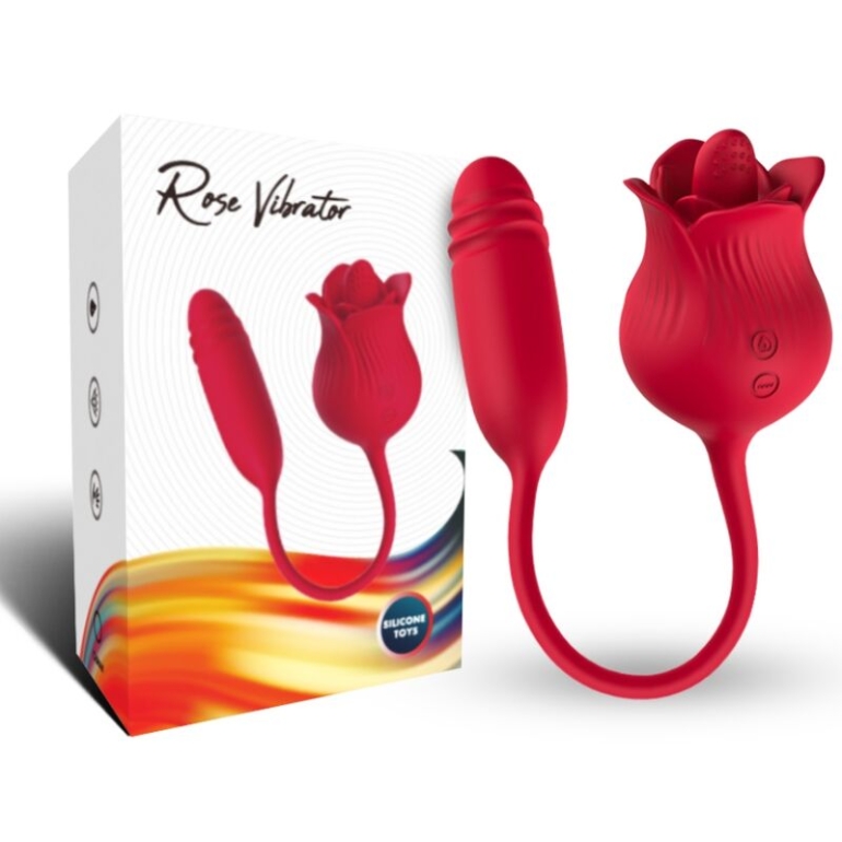 Armony Roselip Estimulador Clítoris Con Lengua 10 Modos & Vibrador Rojo