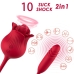 Armony Roselip Estimulador Clítoris Con Lengua 10 Modos & Vibrador Rojo