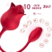 Armony Rosa Vibrador Estimulador Clítoris Con Cola 10 Modos Rojo