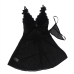 Subblime Babydoll Tela De Tul Detalle Encaje Y Flor Negro S/M