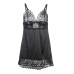 Subblime Babydoll Con Estampado Floral Pecho Negro S/M