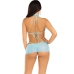 Leg Avenue Set Tres Piezas Diamantes Azul S/M