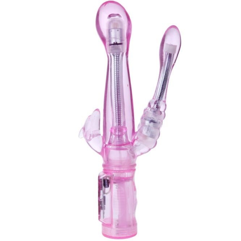 Baile Vibrador Flexible Con Estimulador Anal