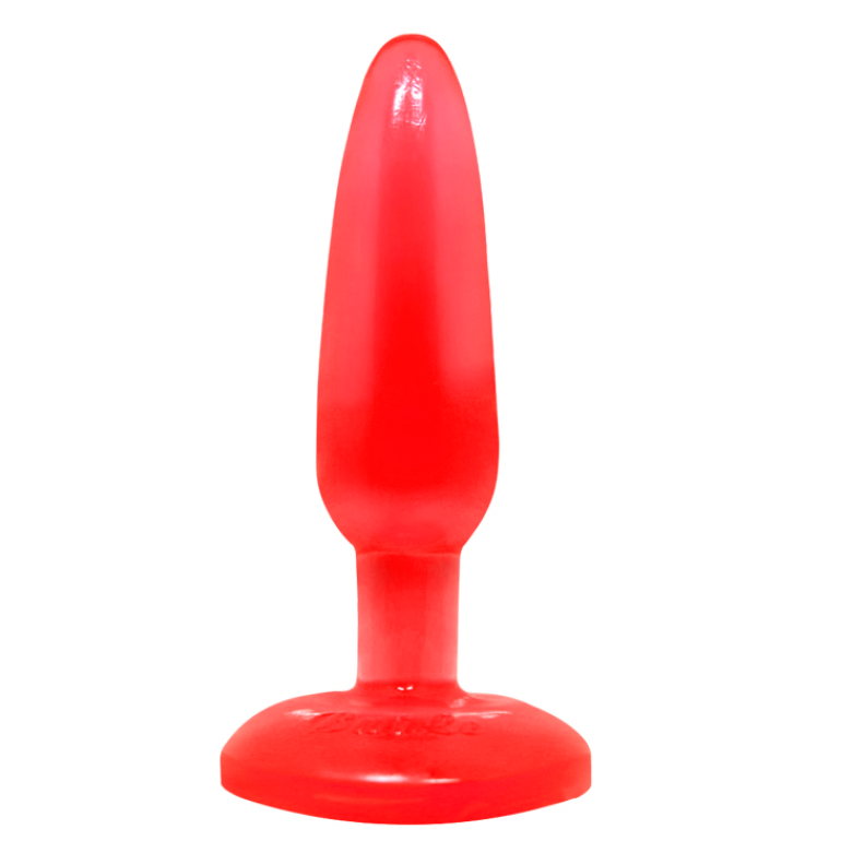 Baile Plug Anal Tacto Suave Rojo 14.2 Cm