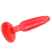 Baile Plug Anal Tacto Suave Rojo 14.2 Cm