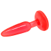 Baile Plug Anal Tacto Suave Rojo 14.2 Cm