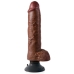  Dildo Vibrador Con Testiculos 25.5 Cm Color Marron