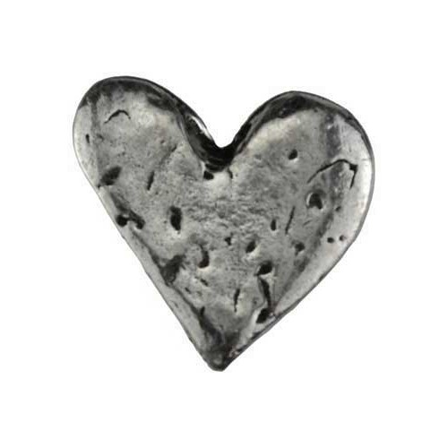 Heart Pocket Stone Decorative Pewter