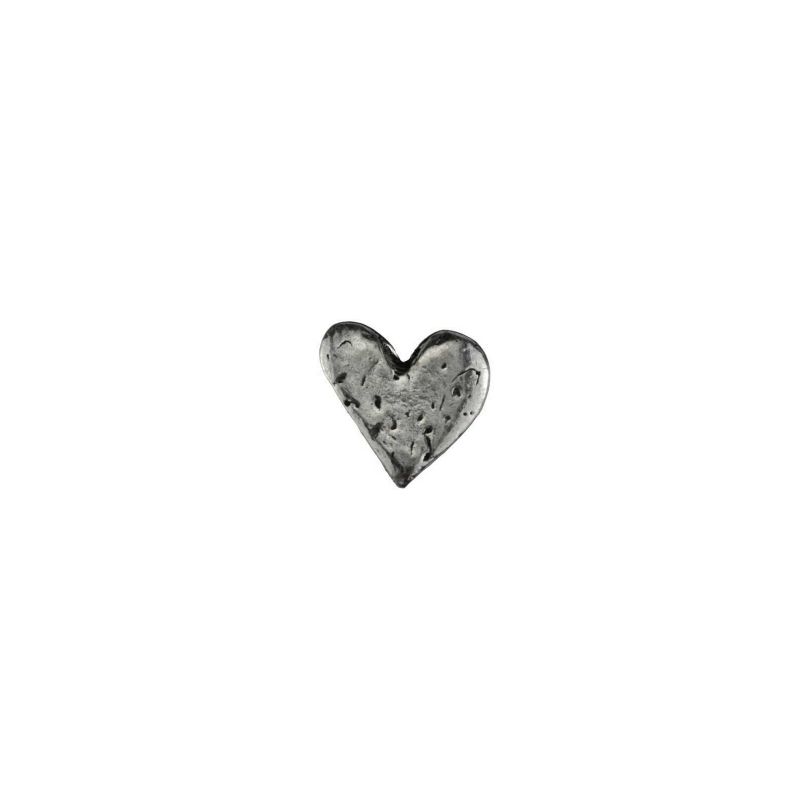 Heart Pocket Stone Decorative Pewter