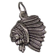 3/4" Indian Head Amulet