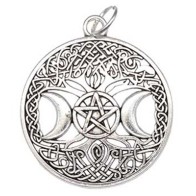 Tree of Life Triple Moon Pendant Amulet