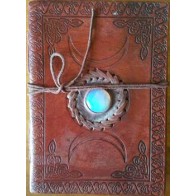 Triple Moon Leather Journal with Cord