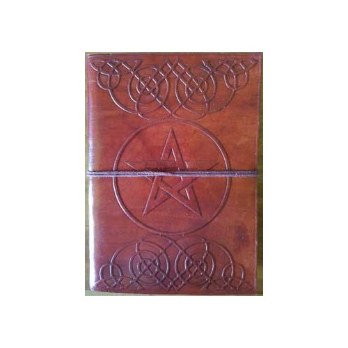 Pentagram Leather Blank Book for Journaling