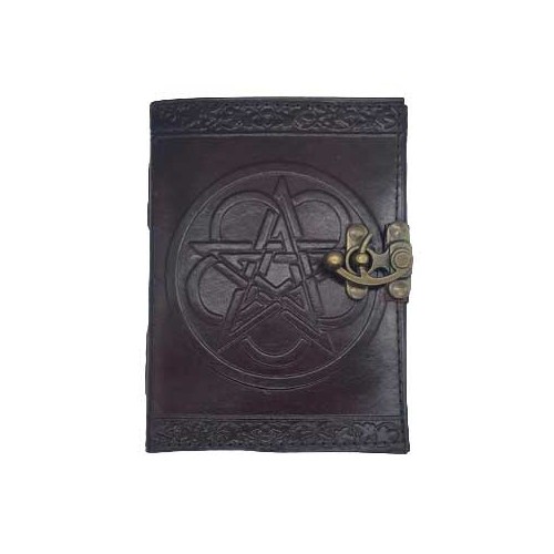 Cuaderno de Cuero con Pentagrama para Rituales