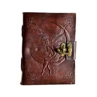 Fairy Moon Leather Blank Journal