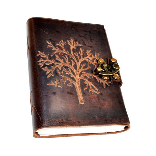 Tree Leather Journal with Latch for Writing