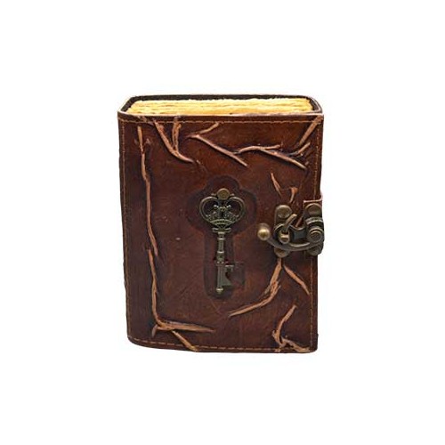 Aged Leather Key Journal with Latch