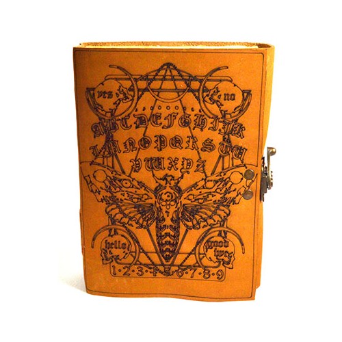 Moth & Ouija Board Leather Journal