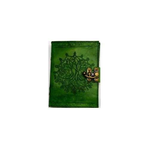 5" x 7" Green Leather Tree of Life Journal