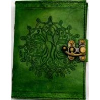 5" x 7" Green Leather Tree of Life Journal