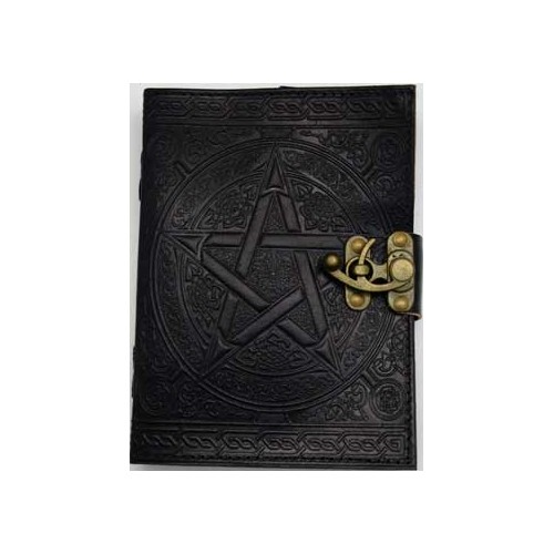 5" x 7" Black Pentagram Leather Journal