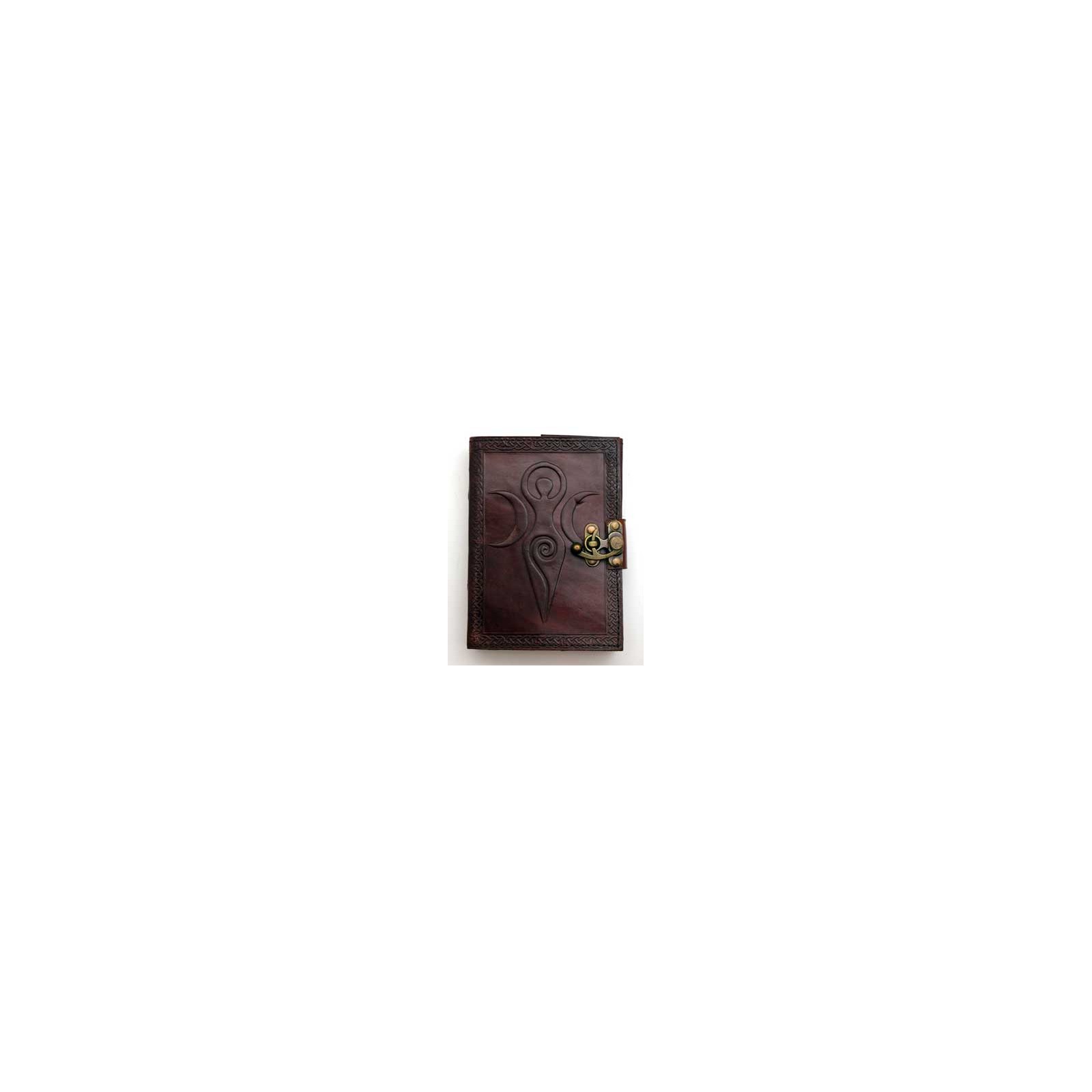 Maiden Mother Moon Leather Blank Book with Latch