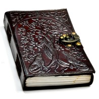 Wolf & Tree of Life Leather Blank Book