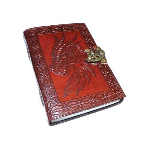 Celtic Dragon Leather Journal for Personal Use