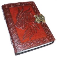 Celtic Dragon Leather Journal for Personal Use