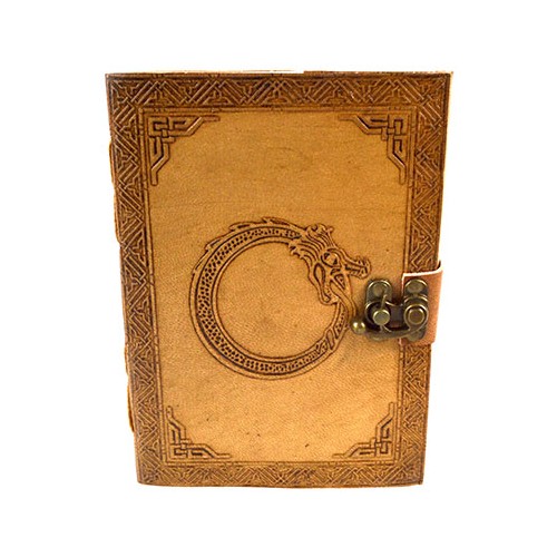 5 x 7 Inch Dragon Ring Leather Blank Book