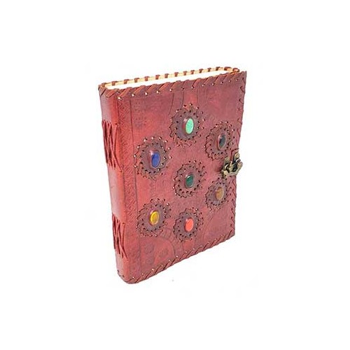 7 Chakra Leather Journal Eco-Friendly with Latch