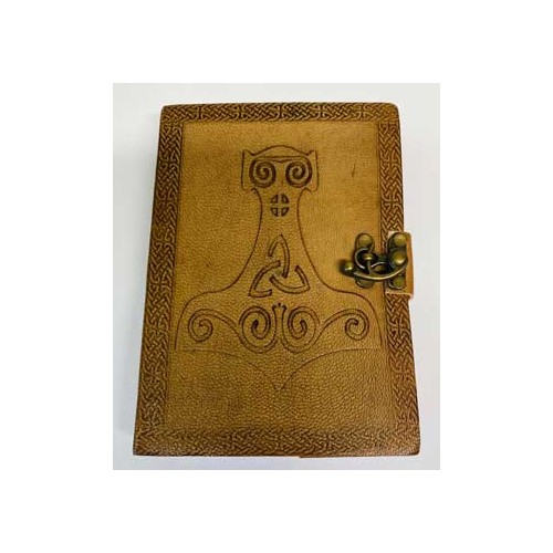 5x7 Thor Hammer Embossed Leather Journal