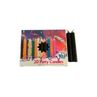 Half Inch Black Chime Candle 20 Pack