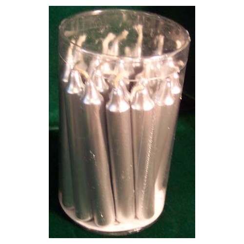 Pack of 20 Silver Chime Candles for Spells