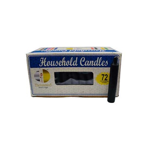 Set of 72 Black Household Candles Ritual Use