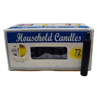 Set of 72 Black Household Candles Ritual Use