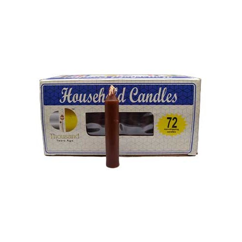 (Set of 72) Brown Household Candles for Rituals