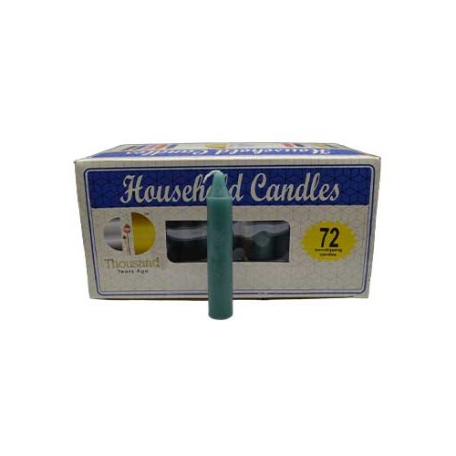 Set of 72 Green Candles for Prosperity