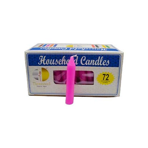 Set of 72 Pink Household Candles