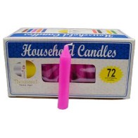 Set of 72 Pink Household Candles