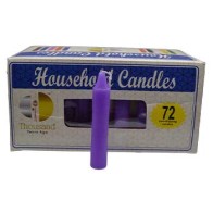 Set of 72 Purple Household Candles for Magic