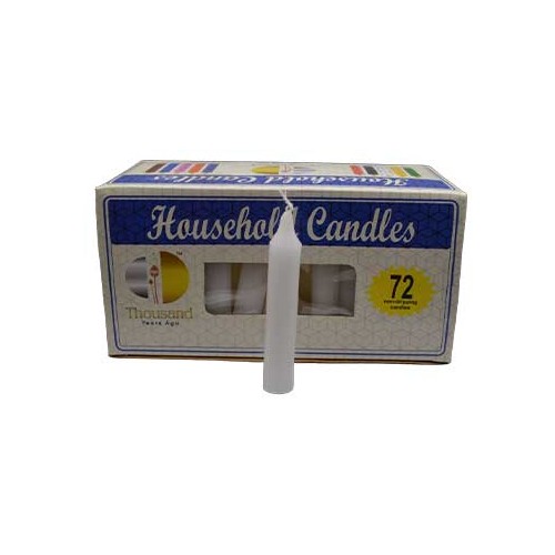 Set of 72 White 4" Household Candles